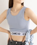 Chico(チコ) パット付裾ロゴタンク