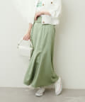 natural couture(ナチュラルクチュール) パルクロ限定販売/長さ変えれるサテンマーメイドスカート