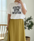 un dix cors(アンディコール) 3段ロゴプリントTシャツ