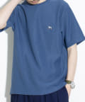 FREDY & GLOSTER(フレディ アンド グロスター) 【GLOSTER】フレンチブルドッグ刺繍 半袖Tシャツ ワンポイントロゴ刺繍