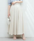 natural couture(ナチュラルクチュール) 綿麻ハイウエストサーキュラースカート