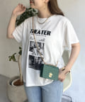 prose verse(プロズヴェール) モノトーンフォトプリントTシャツ