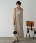 Loungedress(ラウンジドレス) リネンVワンピース