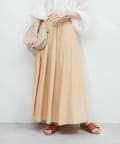 natural couture(ナチュラルクチュール) インド綿ハイウエストギャザースカート