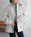 DISCOAT(ディスコート) 【WEB限定】ウールライク襟付きジャケット