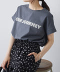 PUAL CE CIN(ピュアルセシン) シンプルロゴプリントTシャツ