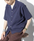 FREDY & GLOSTER(フレディ アンド グロスター) 【GLOSTER】COOLMAX 半袖オープンカラーシャツ 防シワ