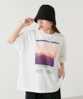 NICE CLAUP OUTLET(ナイスクラップ アウトレット) 【NUNIFE】転写プリントＴシャツ