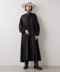 【美品】2023AW ウィムガゼット 切替えギャザー ワンピース ボリューム袖 切替えギャザーワンピース | Whim Gazette(ウィム ガゼット