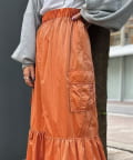 CIAOPANIC(チャオパニック) シャイニーカーゴティアードスカート