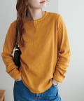 DISCOAT(ディスコート) 【29色展開/インナー使いにも◎】ワッフルボーダー長袖Tシャツ《WEB限定》