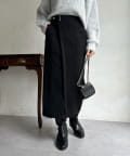 DOUDOU(ドゥドゥ) 【WEB限定】 スエードポンチタイトスカート