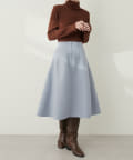 natural couture(ナチュラルクチュール) サイドフレアフェイクウールスカート