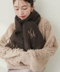 natural couture(ナチュラルクチュール) ロゴ刺繍カラーストール