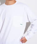 FREDY & GLOSTER(フレディ アンド グロスター) 【GLOSTER】ミニロゴ刺繍 クルーネック長袖Tシャツ ポケT