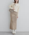 natural couture(ナチュラルクチュール) キラキララメフェザースカート