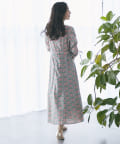 リバティドロストスリーブワンピース | La boutique BonBon(ラブ