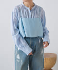 Omekashi(オメカシ) ビスチェ付きバンドカラーシャツ