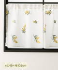 3COINS(スリーコインズ) 刺繍カフェカーテンミモザ：105×45cm