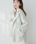 natural couture(ナチュラルクチュール) 配色お上品ミドル丈トッパーコート