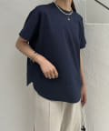 COLLAGE GALLARDAGALANTE(コラージュ ガリャルダガランテ) 新色追加【体型カバーに】裾切替半袖Tシャツ