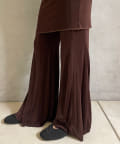 Sheer rib flared leggings | Pasterip(パセリ)レディース | PAL