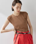 【完売品】ウィムガゼット　シルクリネンリブショートスリーブニット シルクリネンリブショートスリーブニット | Whim Gazette(ウィム