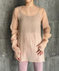 Pasterip(パセリ) Embossing organdy sheer tunic