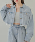 【新品】カットオフショートGジャン　グレー Chico】カットオフショートGジャン | OUTLET(アウトレット