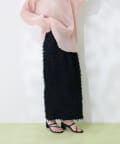 natural couture(ナチュラルクチュール) フリンジカットタイトスカート