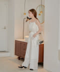 Kastane レースパッチワークベアサロンペット サイズ0 2サイズ展開】レースパッチワークベアサロペット | Kastane