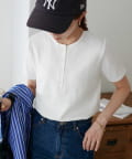 DISCOAT(ディスコート) 【WEB限定】《15色展開》ワッフルリングドット半袖Tシャツ