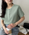 DISCOAT(ディスコート) 【29色展開/多色買い】ワッフルリングドット半袖Tシャツ《WEB限定》