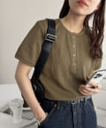 DISCOAT(ディスコート) 【29色展開/多色買い】ワッフルリングドット半袖Tシャツ《WEB限定》