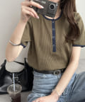 DISCOAT(ディスコート) 【29色展開/多色買い】ワッフルリングドット半袖Tシャツ《WEB限定》