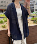 DOUDOU(ドゥドゥ) 【夏の体型カバーに！】メッシュ半袖ジャケット