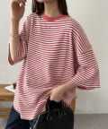 DISCOAT(ディスコート) 【ストレスフリーな着心地◎/24色展開】ワッフル半袖Tシャツ《WEB限定》