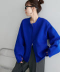 DISCOAT(ディスコート) 【新色追加!/WEB限定】Wジップスポンディッシュクルーカーディガン