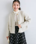 ラブティックボンボン　ハイクオリティヘアリーウールニットジャケット 着回し◎】ハイクオリティヘアリーウールニットジャケット | La