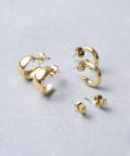 3COINS(スリーコインズ) ワイドフープピアス6個セット