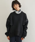 【ear PAPILLONNER】　ZIPポンチスウェット　ブラック ear PAPILLONNER】ZIPポンチスウェット【SUM1 STYLE】 | OUTLET