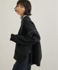 【ear PAPILLONNER】　ZIPポンチスウェット　ブラック ear PAPILLONNER】ZIPポンチスウェット【SUM1 STYLE】 | OUTLET