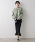 美品【Whim Gazette】RIB リブ シアースカート 黒ブラック タイト 美品【Whim Gazette】RIB リブ シアースカート 黒ブラック