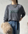 DOUDOU(ドゥドゥ) 【WEB限定】DOUZE インターシャロゴニット