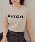 Chico(チコ) 【完売カラー再販】ロゴ刺繡ニット