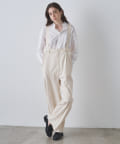 24AW ドローイングナンバーズ ハイウエストサスペンダーパンツ カーキ セットアップ対応可》ハイウエストサスペンダーパンツ | Drawing
