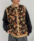 CIAOPANIC(チャオパニック) 【TOWNCRAFT/タウンクラフト】SHAGGY PATTERN ZIP VEST