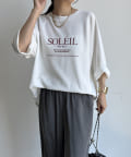 DOUDOU(ドゥドゥ) SOLEILジョーゼットロゴTEE