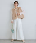 ラブティックボンボン　2WAY　フェイクファーショートジレ 2WAY】フェイクファーショートジレ | La boutique BonBon(ラブ