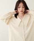 natural couture(ナチュラルクチュール) 【WEB限定】BIG衿シャツブラウス